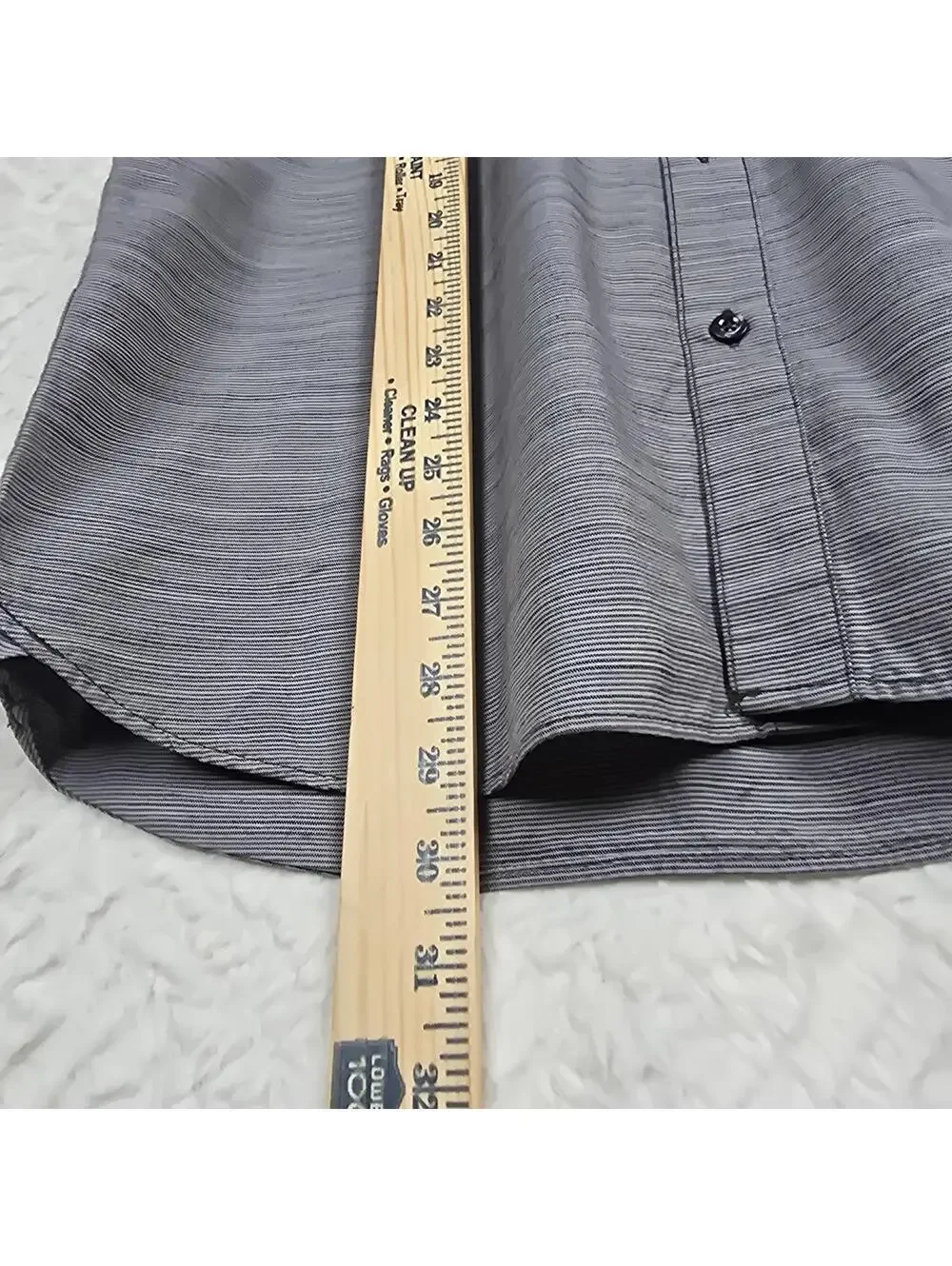 The North Face Mens Gray Striped Button Front Shirt Short Sleeve Size LG